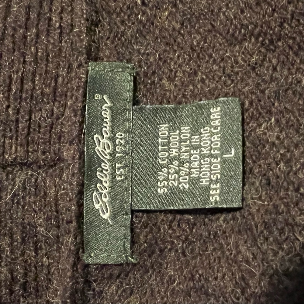 Eddie Bauer Women’s Brown Wool Blend Cardigan with Toggle Closure K - Picture 3 of 4